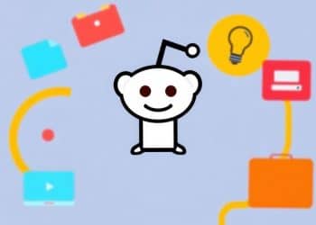 Reddit logo with career path icons.