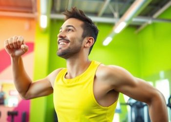 Person working out at Anytime Fitness gym.