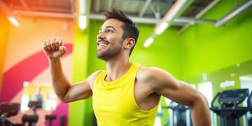 Person working out at Anytime Fitness gym.